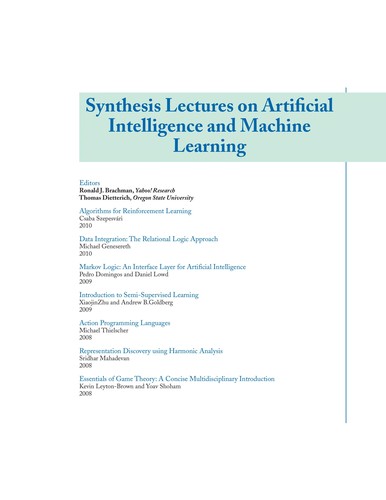 Cover of Algorithms for Reinforcement Learning
