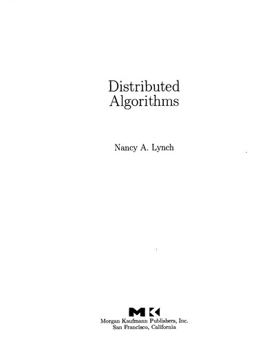 Cover of Distributed Algorithms