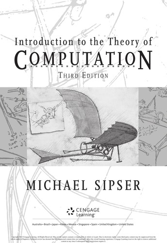 Cover of Introduction to the Theory of Computation